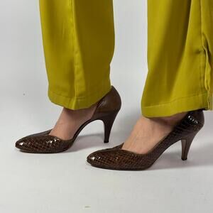 Evan-Picone Snake Skin Pumps - Size 8